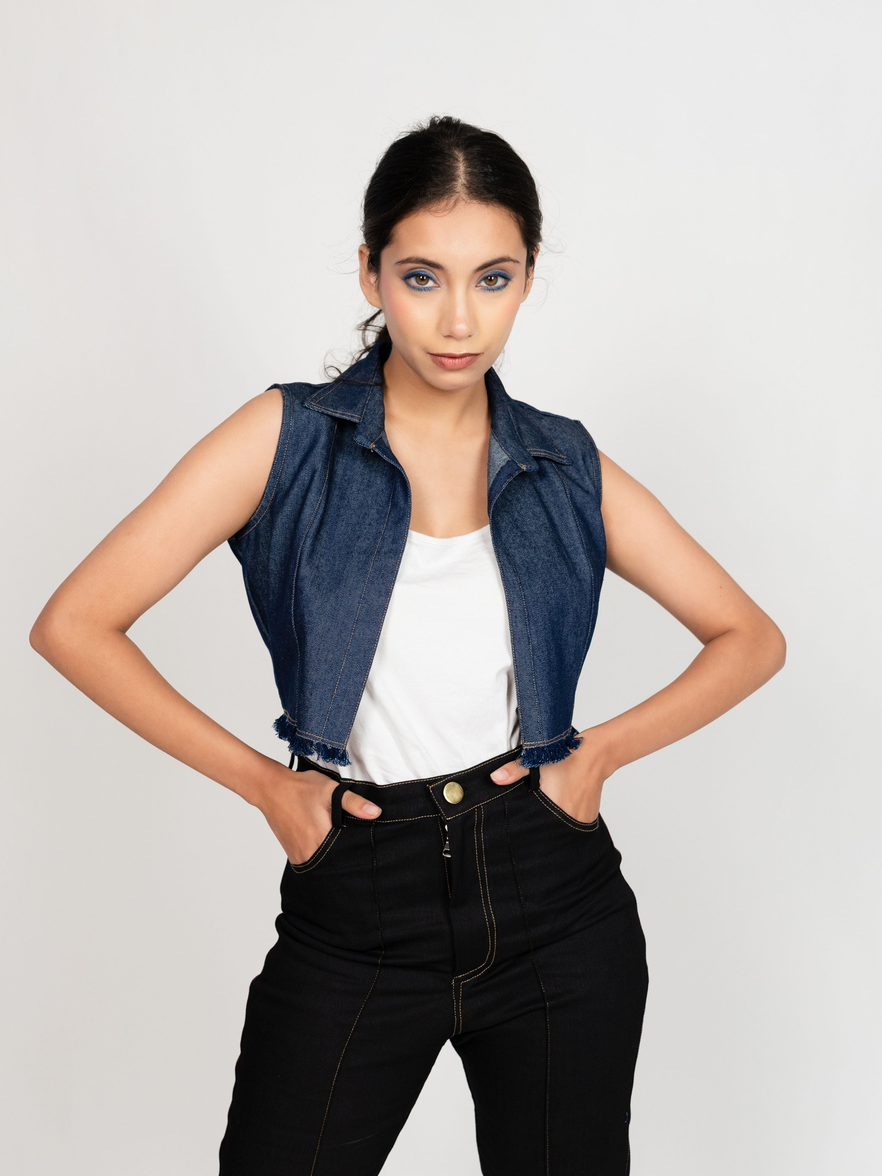 Raw Edge Crop Jacket