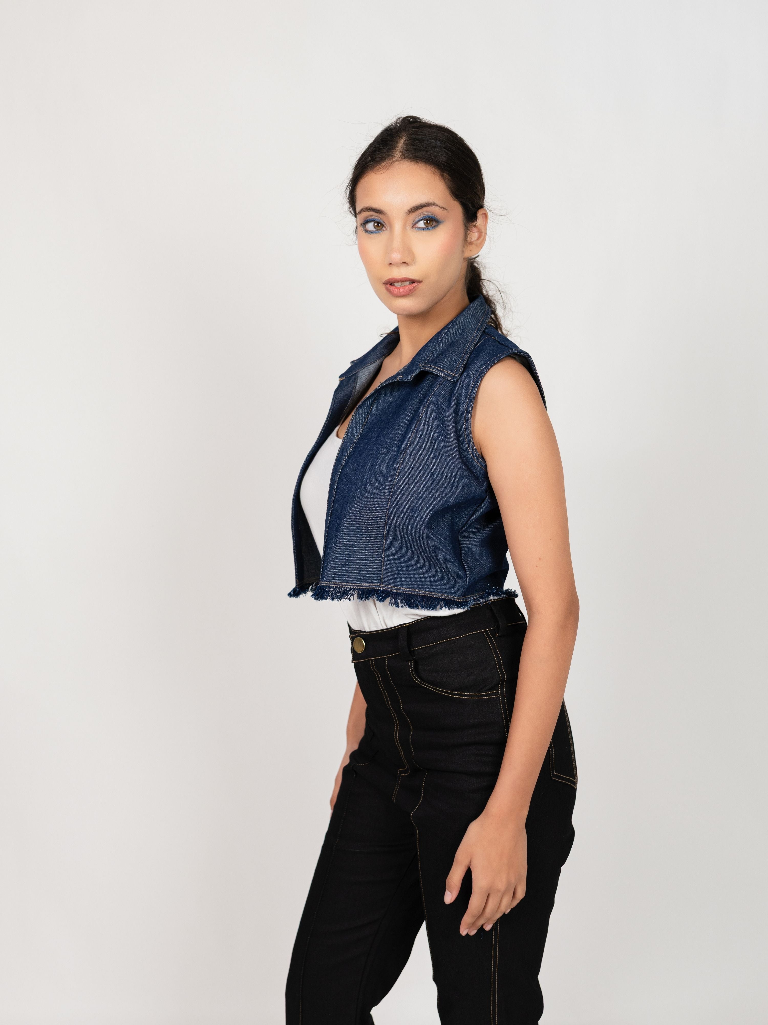 Raw Edge Crop Jacket