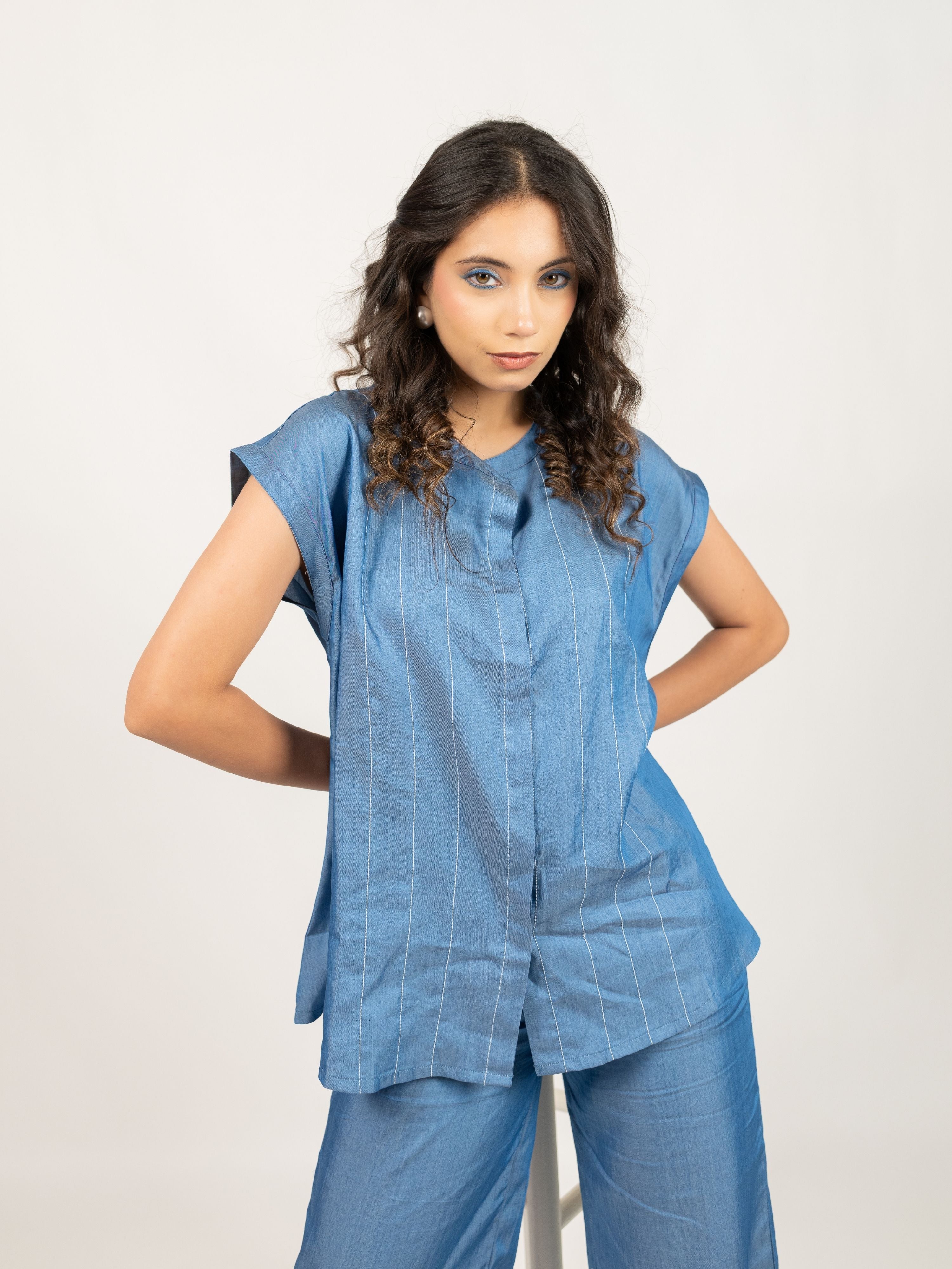 The Linear Pleat Shirt