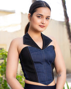 Panelled Collar Corset