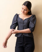 Sculpted Puff Sleeve Top