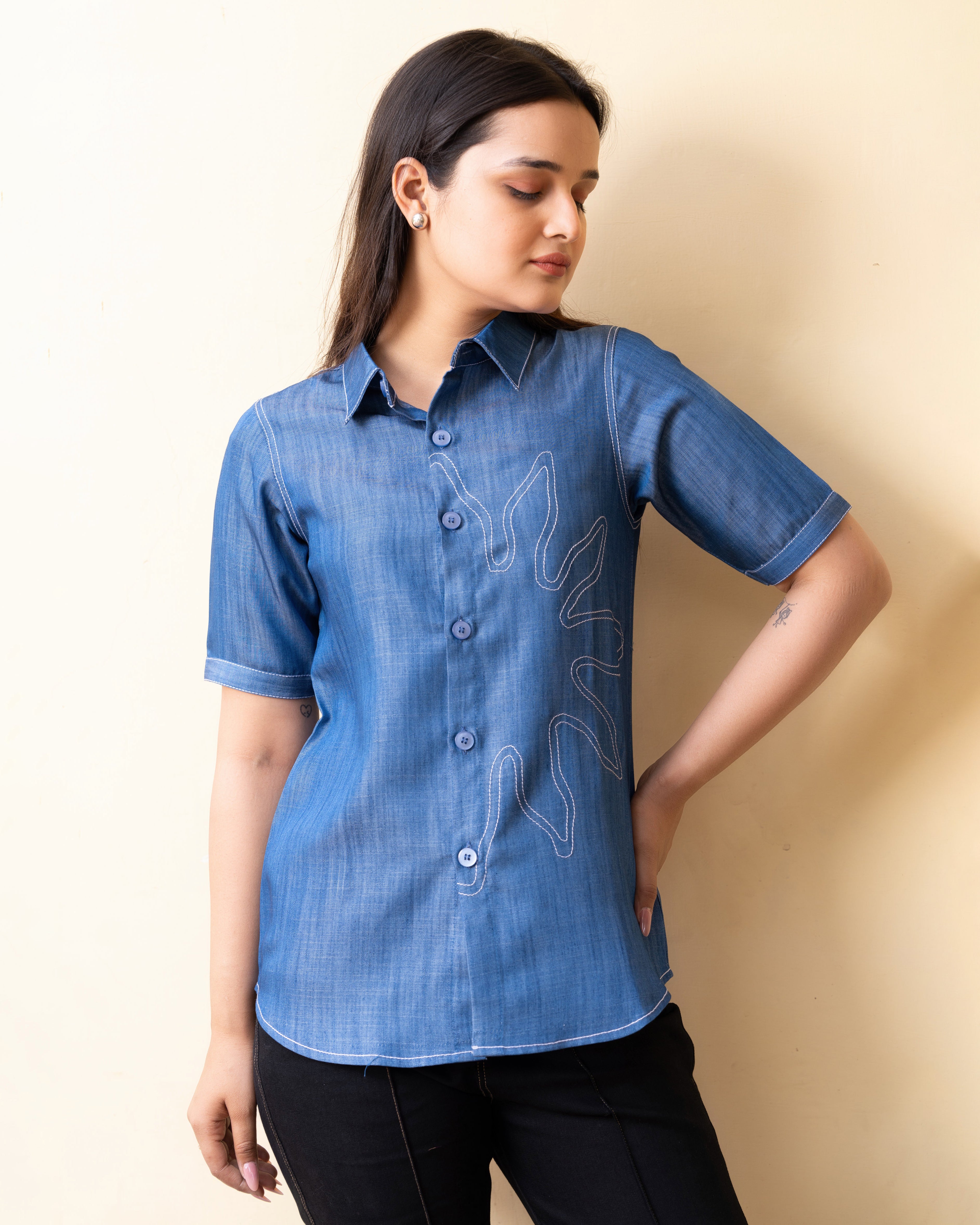 Abstract Flora Shirt