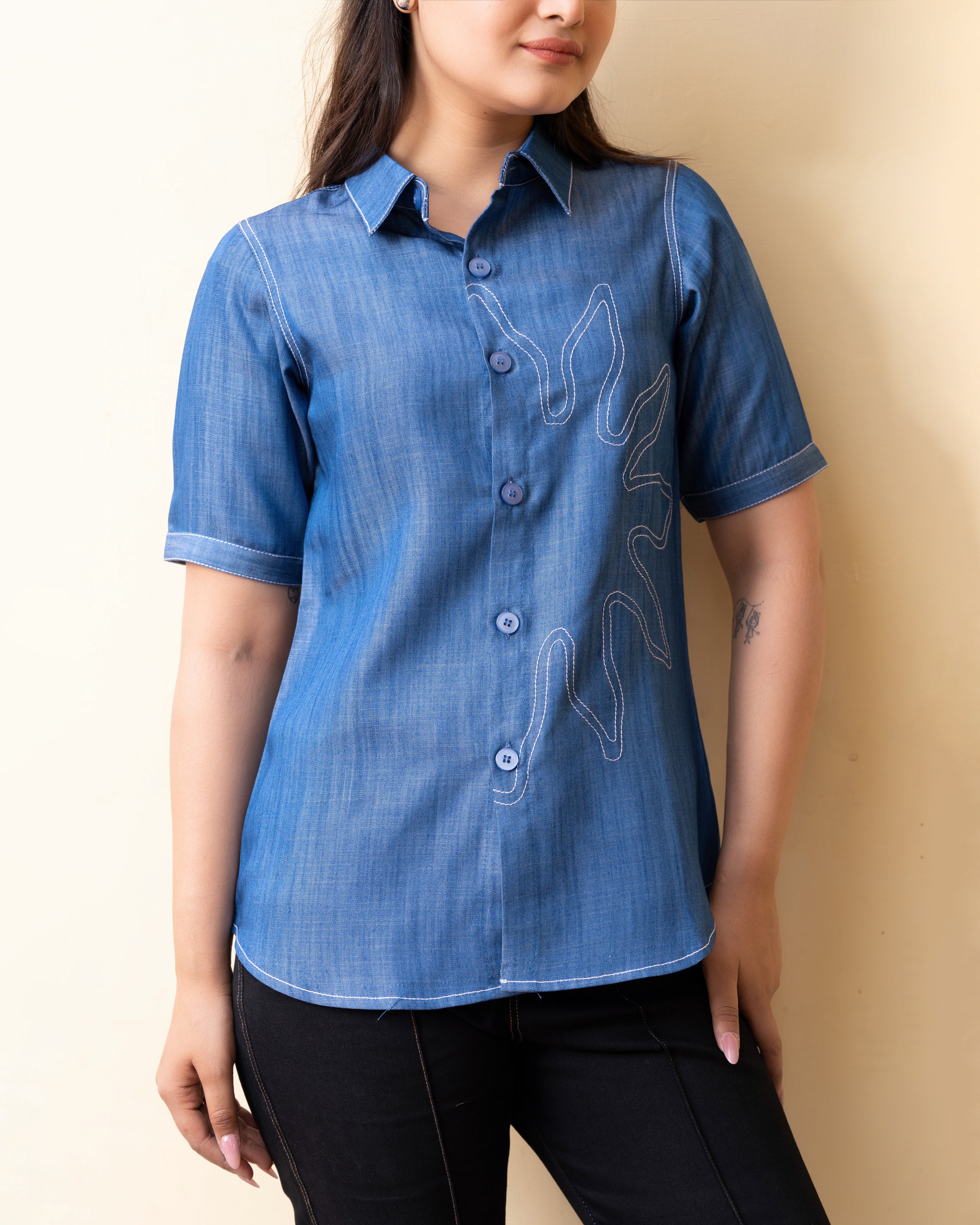 Abstract Flora Shirt