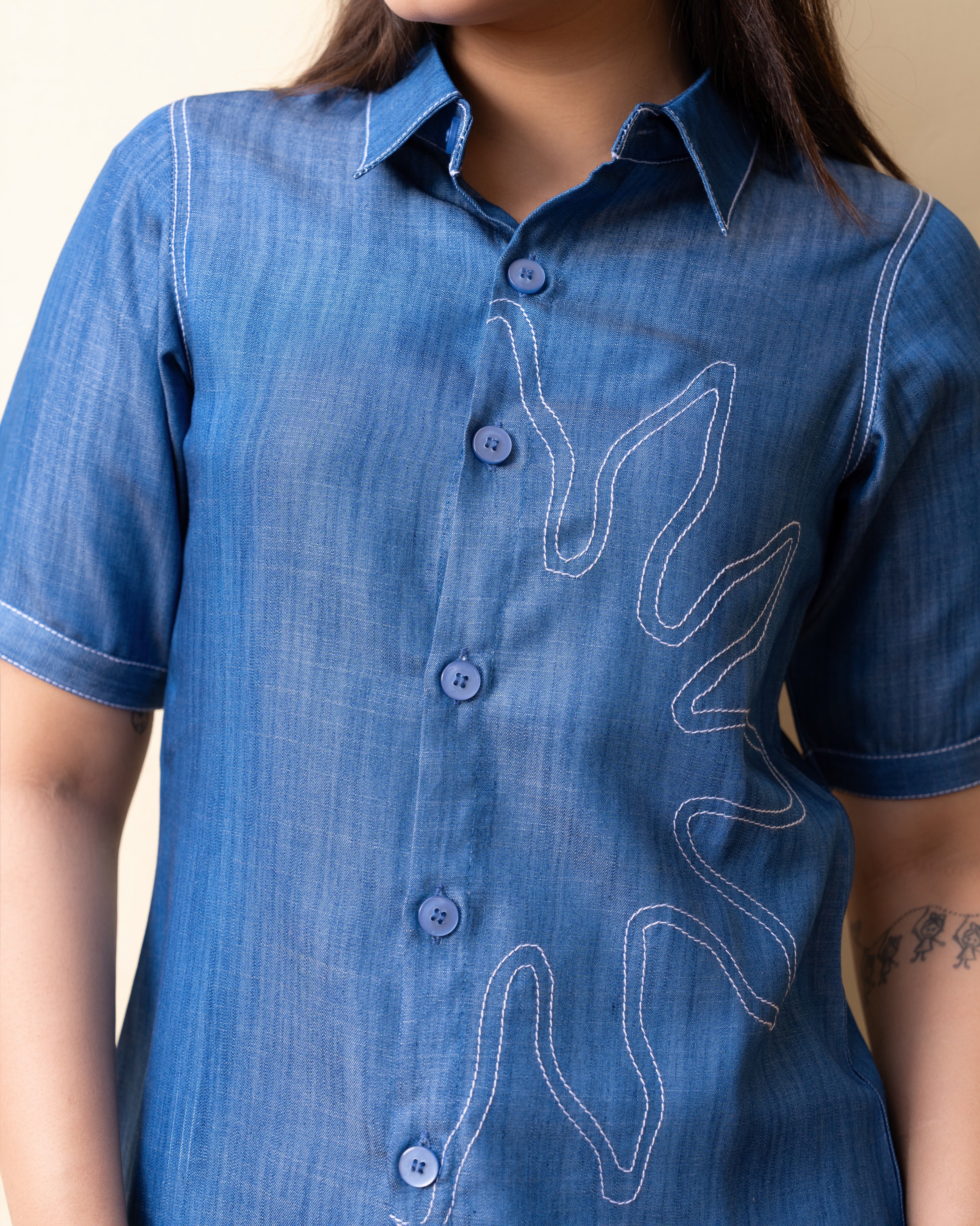 Abstract Flora Shirt