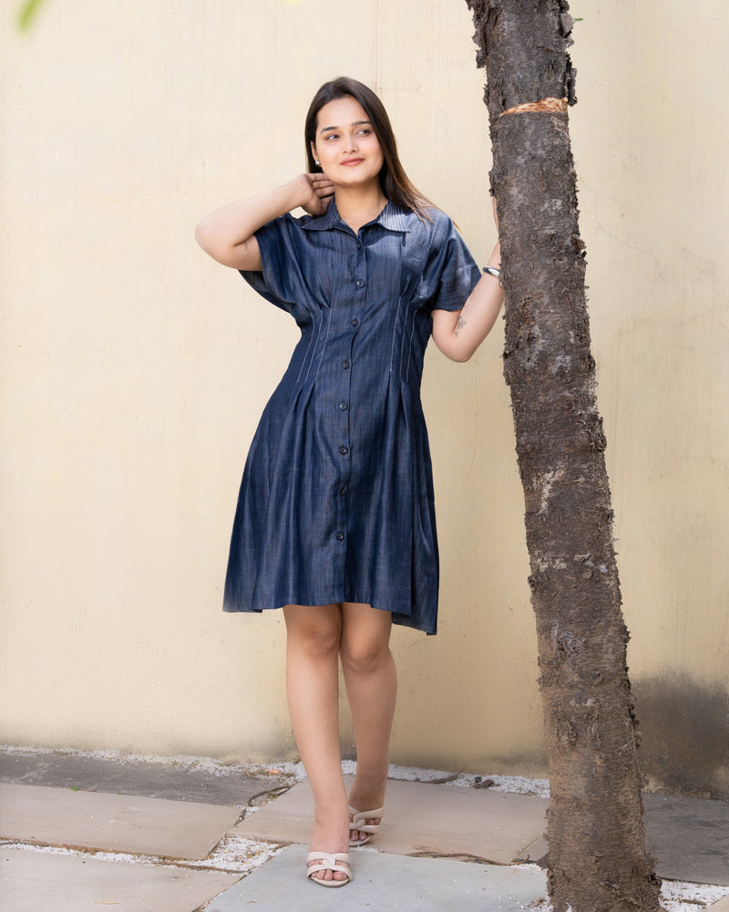 Pleatline Shirt Dress