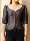 Sculpted Puff Sleeve Top