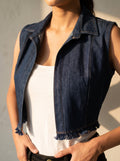 Raw Edge Crop Jacket