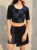Checkerboard top with skorts