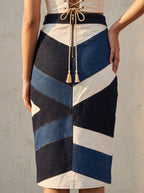 Flowline Denim Skirt