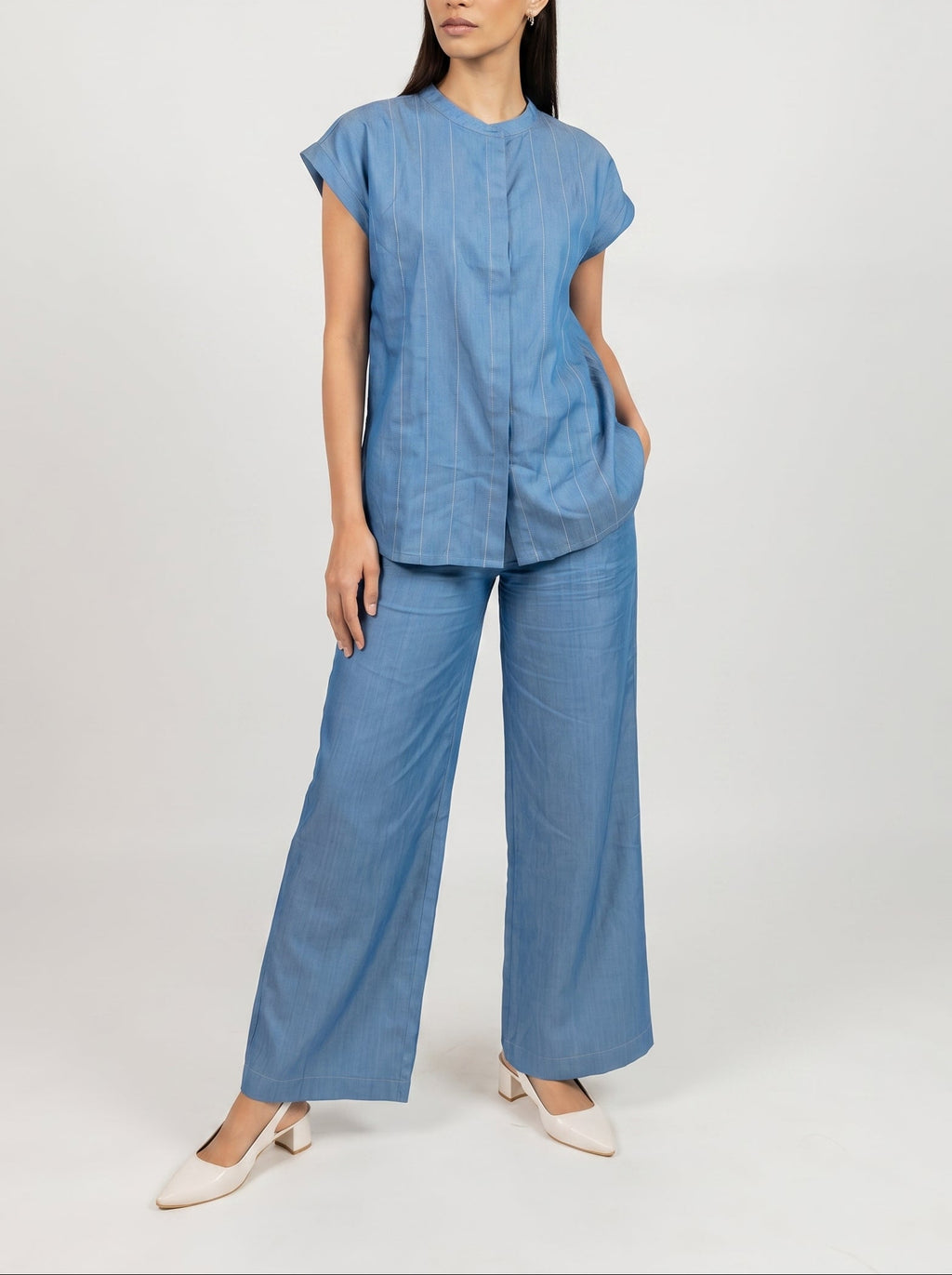 The Linear Pleat Shirt and Pants