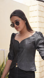 Sculpted Puff Sleeve Top