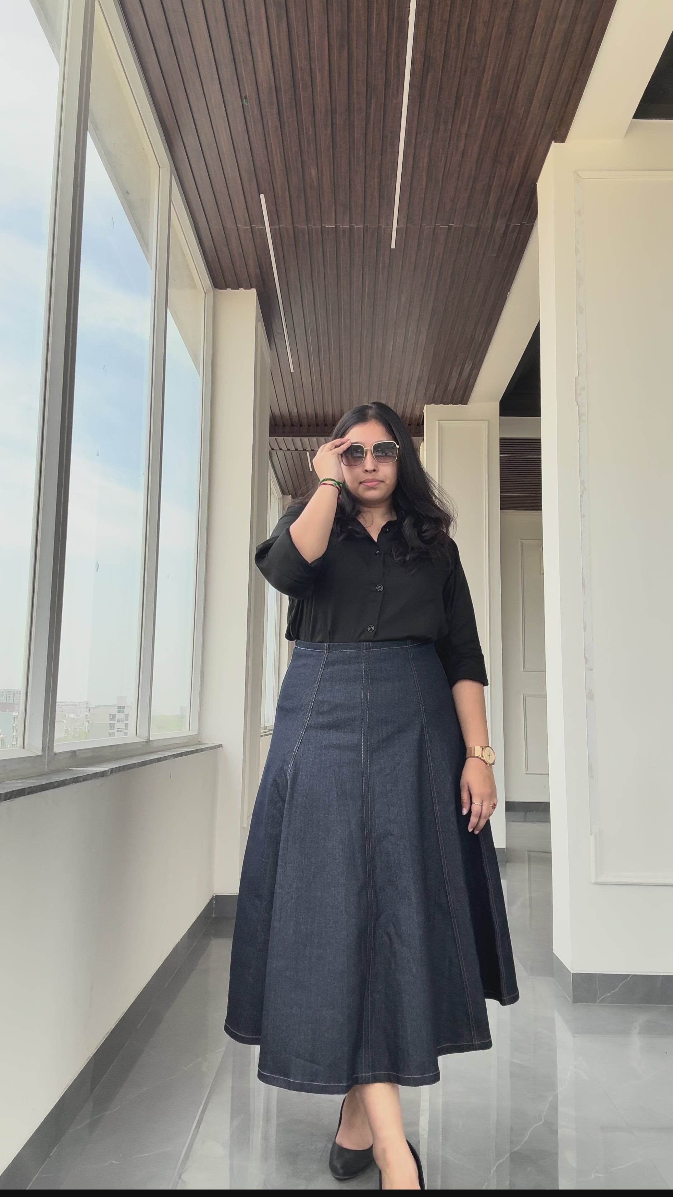 Panel Midi Skirt