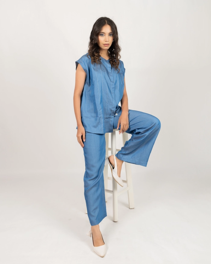 The Linear Pleat Shirt and Pants